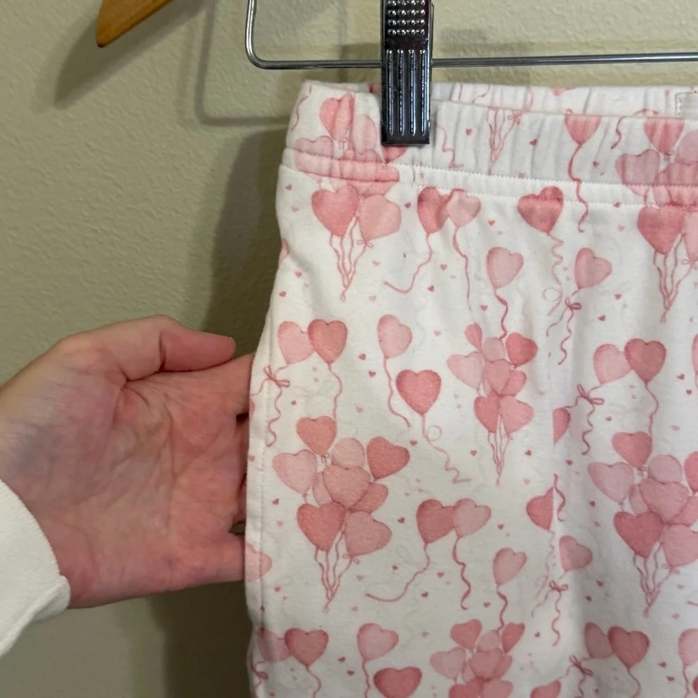 Dondolo Women’s Pink Heart Balloon Pajama Set Size S Valentine Collection Lounge - Picture 8 of 11